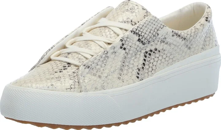 Cream Snakeskin Leather