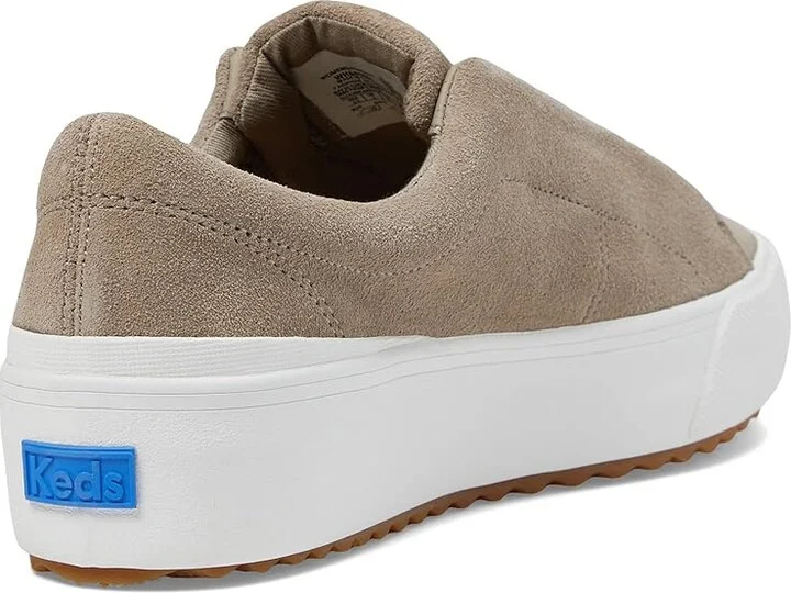 Keds Remi Slip On Women's Shoes Taupe Suede : 6 B - Medium, Canvas - Image 4