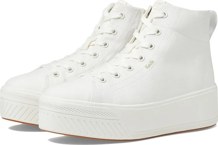 Keds Skyler Hi Lace Up Women's Shoes White Canvas : 9 B - Medium