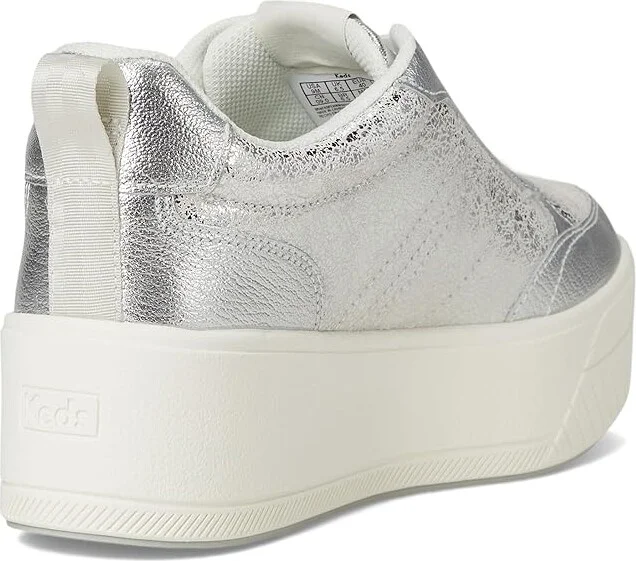 Keds Skyler II Lace-Up Women's Shoes Silver Distressed Metallic Leather : 8.5 B - Medium - Image 4