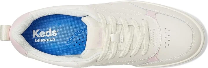 Keds Skyler II Lace-Up Women's Shoes Snow White/Light Pink Leather : 8.5 B - Medium - Image 2