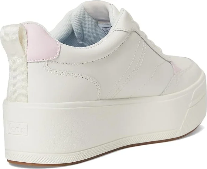 Keds Skyler II Lace-Up Women's Shoes Snow White/Light Pink Leather : 8.5 B - Medium - Image 4