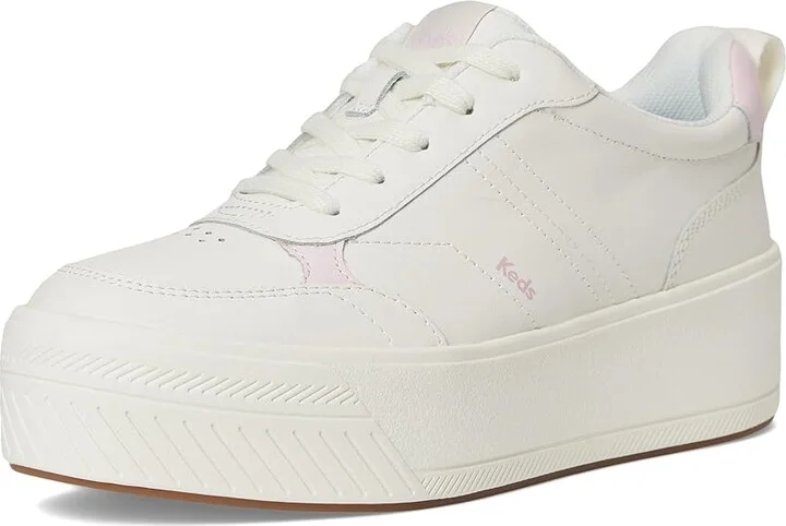 Keds Skyler II Lace-Up Women's Shoes Snow White/Light Pink Leather : 8.5 B - Medium - Image 5