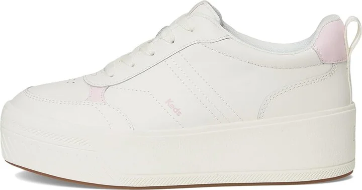 Keds Skyler II Lace-Up Women's Shoes Snow White/Light Pink Leather : 8.5 B - Medium - Image 6