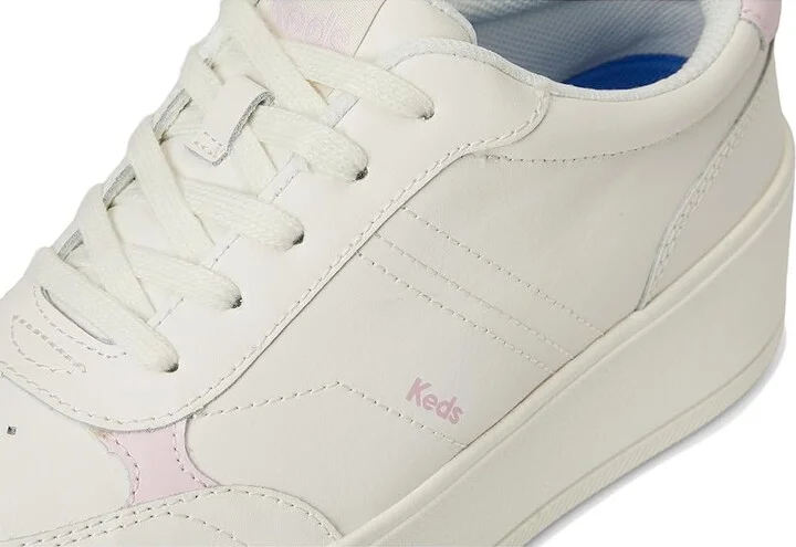 Keds Skyler II Lace-Up Women's Shoes Snow White/Light Pink Leather : 8.5 B - Medium - Image 7