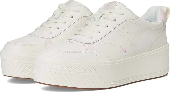Keds Skyler II Lace-Up Women's Shoes Snow White/Light Pink Leather : 8.5 B - Medium