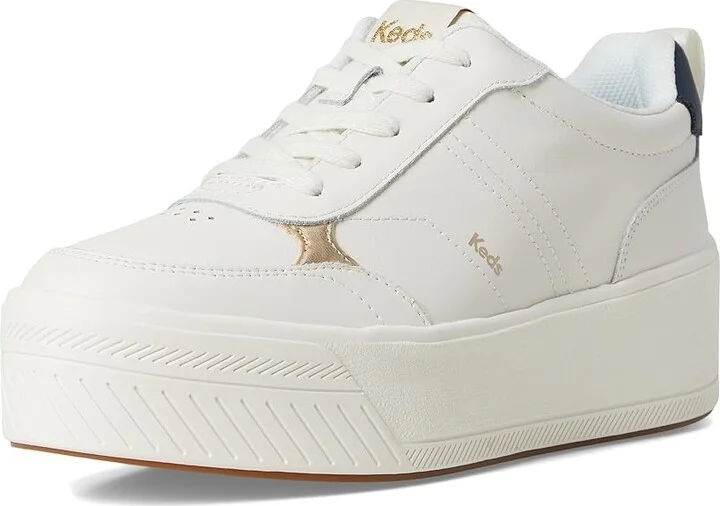 Keds Skyler II Lace-Up Women's Shoes Snow White/Navy Leather : 6.5 B - Medium - Image 5