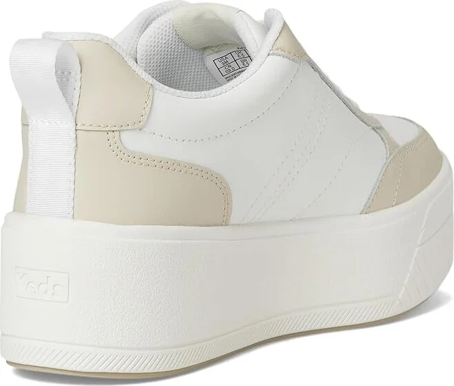 Keds Skyler II Lace-Up Women's Shoes White/Beige Leather : 9.5 B - Medium - Image 4