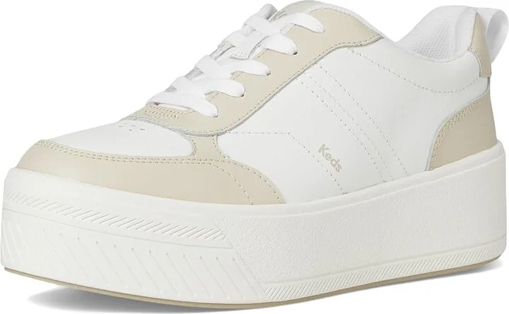Keds Skyler II Lace-Up Women's Shoes White/Beige Leather : 9.5 B - Medium - Image 5