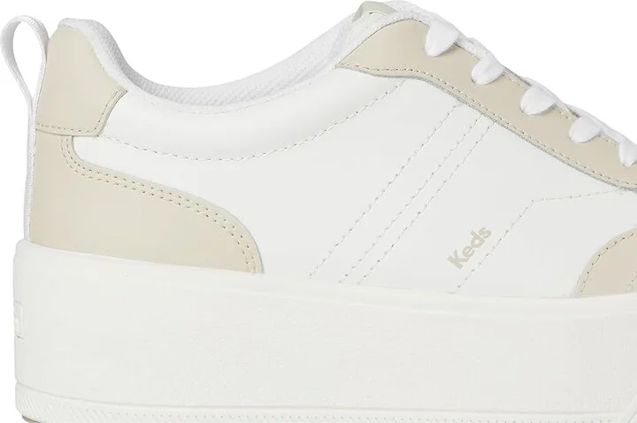 Keds Skyler II Lace-Up Women's Shoes White/Beige Leather : 9.5 B - Medium - Image 7