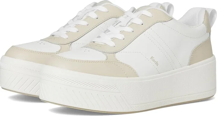 Keds Skyler II Lace-Up Women's Shoes White/Beige Leather : 9.5 B - Medium