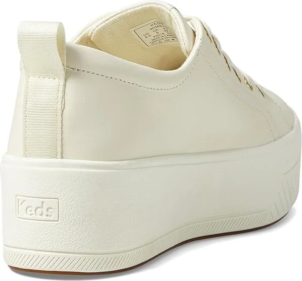 Keds Skyler Lace Up Women's Shoes Off-White Leather : 7.5 B - Medium, Canvas - Image 4