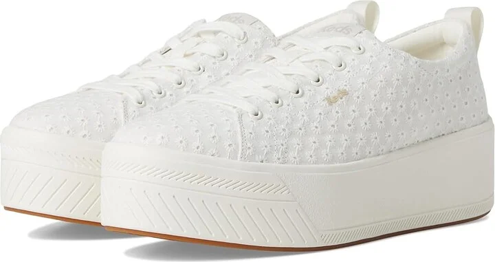 Keds Skyler Lace-Up Women's Shoes Snow White Eyelet : 7 B - Medium, Canvas