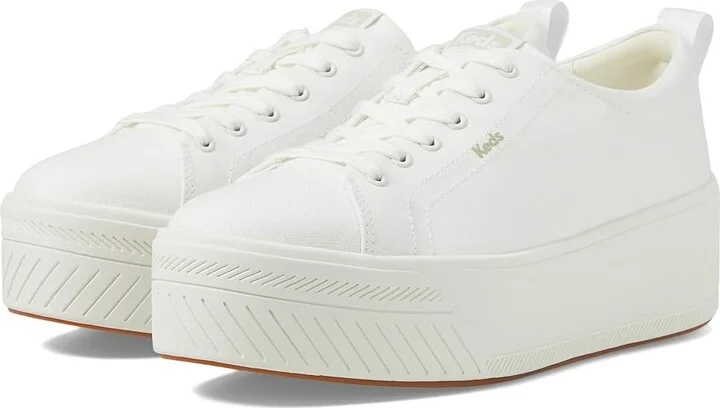 Keds Skyler Lace Up Women's Shoes White Canvas : 9 B - Medium