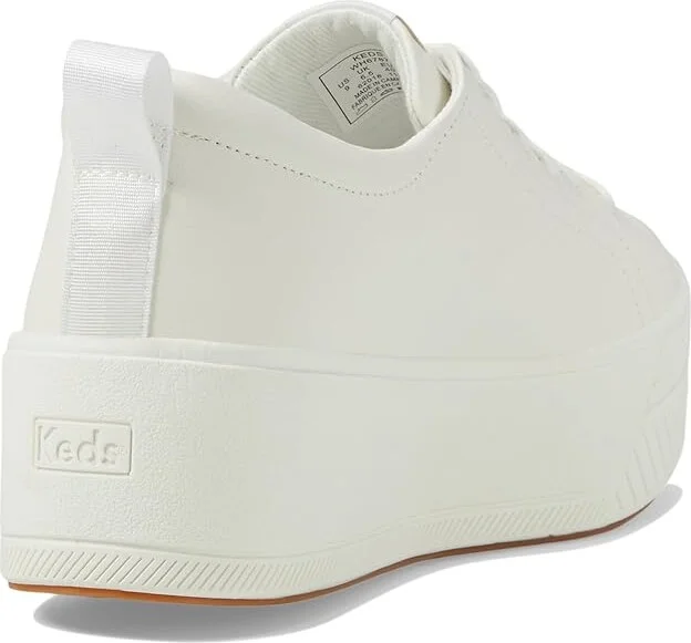 Keds Skyler Lace Up Women's Shoes White Leather : 5.5 B - Medium, Canvas - Image 4