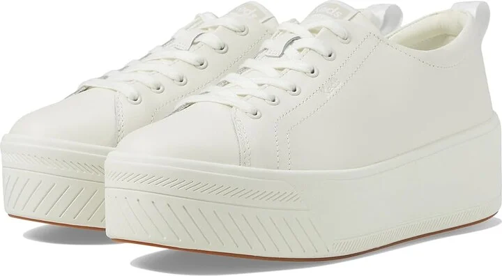 Keds Skyler Lace Up Women's Shoes White Leather : 5.5 B - Medium, Canvas