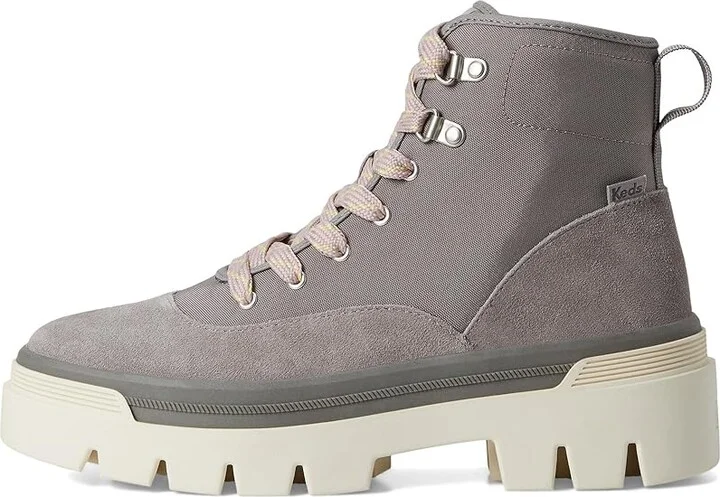 Keds Soho Boots Women's Boots Grey Nylon/Suede : 7.5 B - Medium, Cotton/Lace/Nylon - Image 6