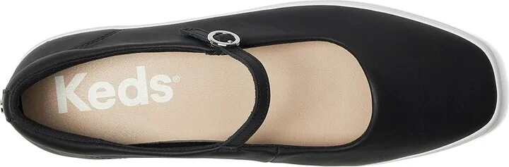 Keds Square Toe Mary Jane Women's Shoes Black Leather : 7.5 B - Medium, Polyester - Image 2