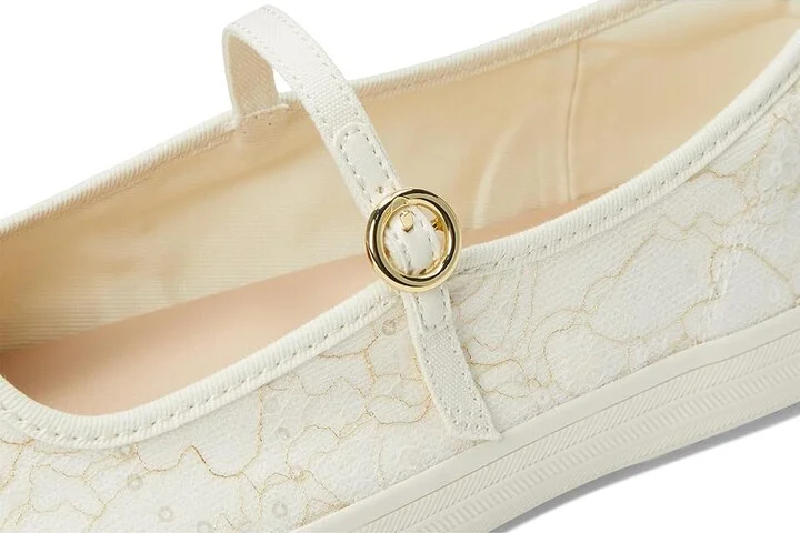 Keds Square Toe Mary Jane Women's Shoes Cream Floral Lace : 6.5 B - Medium, Polyester - Image 7