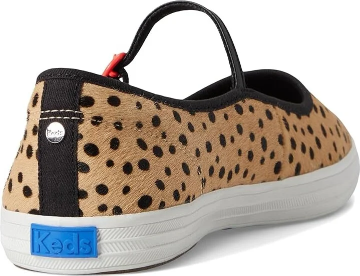 Keds Square Toe Mary Jane Women's Shoes Tan/Black Calf Hair : 6 B - Medium, Polyester - Image 4