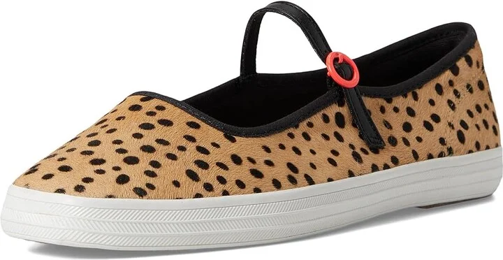 Keds Square Toe Mary Jane Women's Shoes Tan/Black Calf Hair : 6 B - Medium, Polyester - Image 5