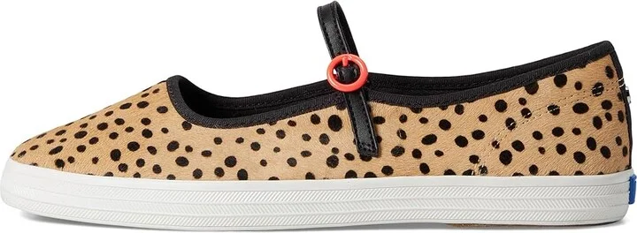Keds Square Toe Mary Jane Women's Shoes Tan/Black Calf Hair : 6 B - Medium, Polyester - Image 6