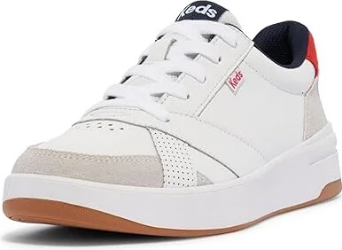 Keds The Court Lace-Up Women's Shoes White/Red Leather/Suede : 5 B - Medium, Leather/Rubber/Suede - Image 5