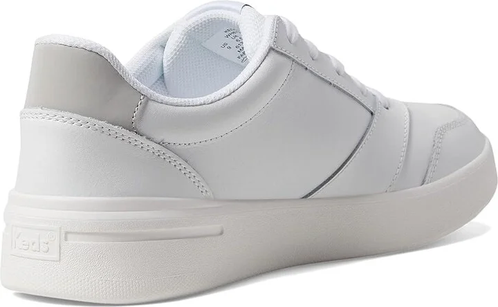 Keds The Court Lace Up Women's Shoes White/White : 6 B - Medium, Leather - Image 4
