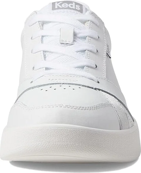 Keds The Court Lace Up Women's Shoes White/White : 6 B - Medium, Leather - Image 5