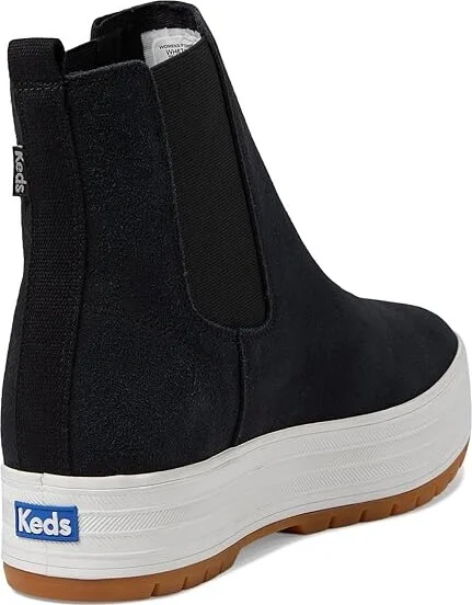 Keds The Platform Chelsea Lug Women's Boots Black Suede : 5 B - Medium, Suede/Synthetic - Image 4