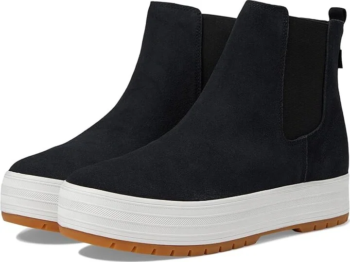 Keds The Platform Chelsea Lug Women's Boots Black Suede : 5 B - Medium, Suede/Synthetic