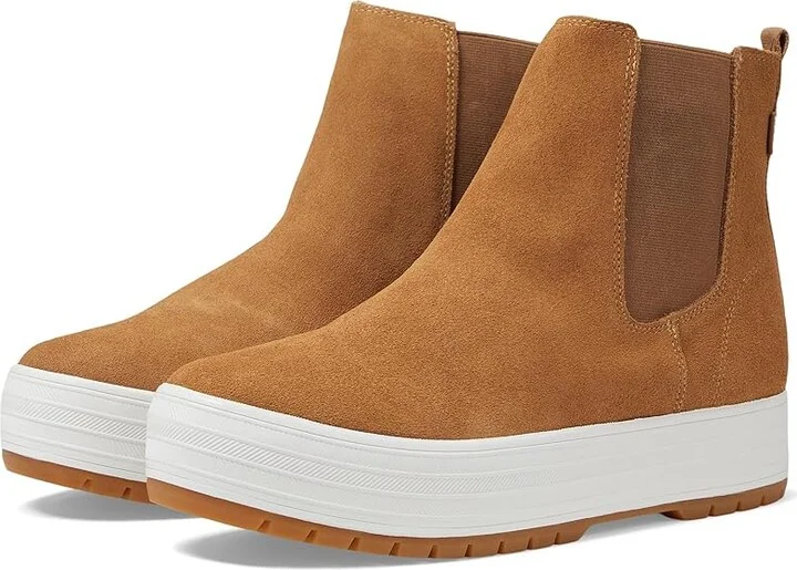 Keds The Platform Chelsea Lug Women's Boots Brown Suede : 5 B - Medium, Suede/Synthetic