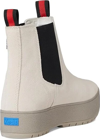 Keds The Platform Chelsea Lug Women's Boots Off-White/Black Suede : 10 B - Medium, Suede/Synthetic - Image 4