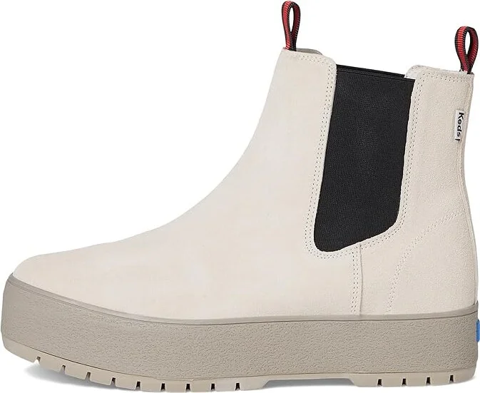 Keds The Platform Chelsea Lug Women's Boots Off-White/Black Suede : 10 B - Medium, Suede/Synthetic - Image 6