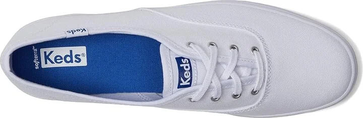 Keds The Platform Lace Up Women's Shoes White : 5 B - Medium, Canvas - Image 2