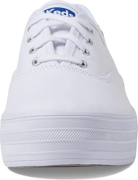 Keds The Platform Lace Up Women's Shoes White : 5 B - Medium, Canvas - Image 5