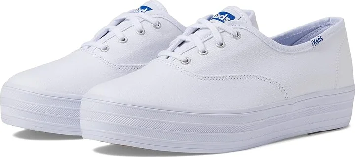 Keds The Platform Lace Up Women's Shoes White : 5 B - Medium, Canvas