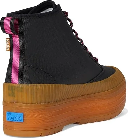 Keds The Platform Mid Lug Weatherized Women's Shoes Black/Gum : 9 B - Medium, Synthetic - Image 4