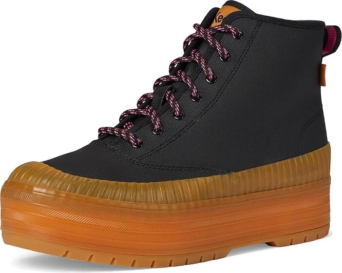 Keds The Platform Mid Lug Weatherized Women's Shoes Black/Gum : 9 B - Medium, Synthetic - Image 5