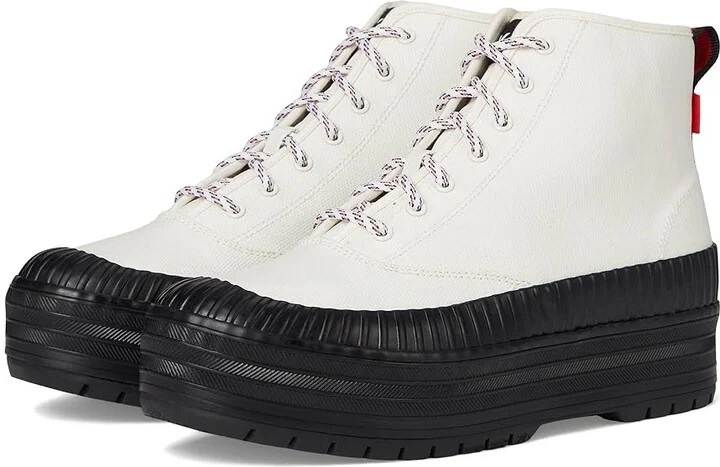 Keds The Platform Mid Lug Weatherized Women's Shoes White/Black : 8 B - Medium, Synthetic
