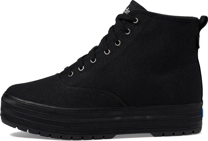 Keds The Platform Mid Lug Women's Boots Black/Black Canvas : 8 B - Medium - Image 6
