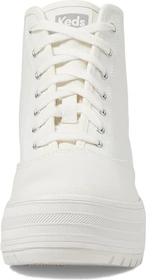 Keds The Platform Mid Lug Women's Boots Snow White Canvas : 5 B - Medium - Image 5