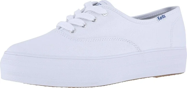Keds Triple Core Women's Lace up casual Shoes White Canvas : 5 B - Medium - Image 2