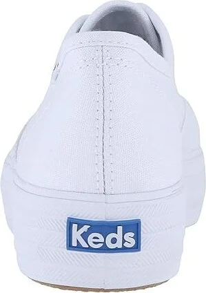 Keds Triple Core Women's Lace up casual Shoes White Canvas : 5 B - Medium - Image 5