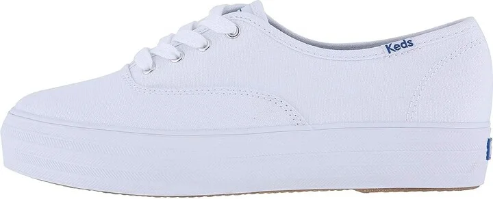 Keds Triple Core Women's Lace up casual Shoes White Canvas : 5 B - Medium - Image 7
