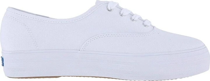Keds Triple Core Women's Lace up casual Shoes White Canvas : 5 B - Medium - Image 8