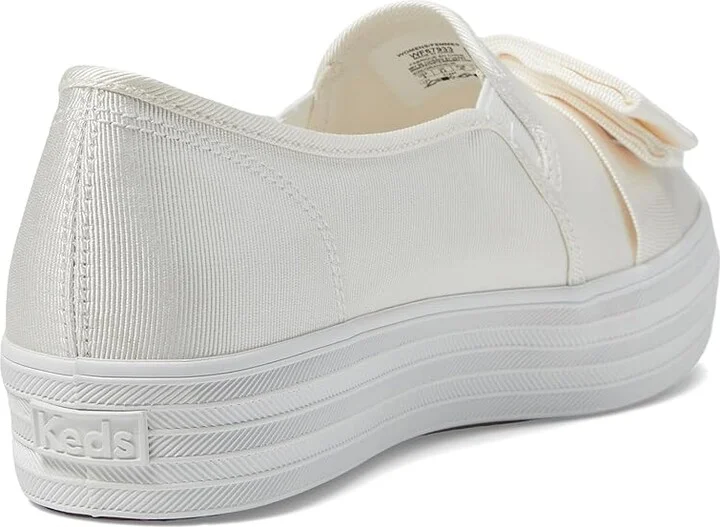 Keds Triple Decker Women's Shoes White Bow Celebrations : 8.5 B - Medium, Textile - Image 4