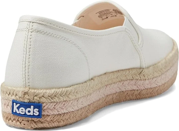 Keds Triple Decker Women's Shoes White/Multi Jute Foxing : 6.5 B - Medium, Textile - Image 4