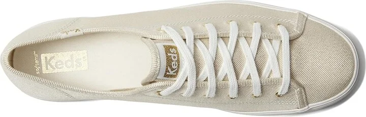 Keds Triple Kick Canvas Women's Lace up casual Shoes Gold Metallic Textile : 5 B - Medium - Image 2