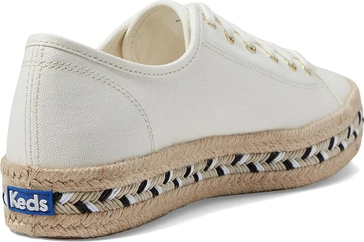 Keds Triple Kick Canvas Women's Lace up casual Shoes Natural Jute Braid Foxing : 9.5 B - Medium - Image 4